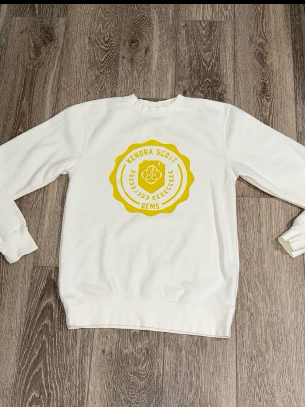 Kendra Scott Gems White Crewneck Sweatshirt